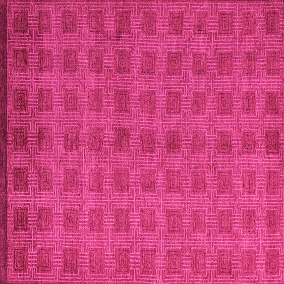 Ahgly Company Indoor Square Abstract Pink Modern Area Rugs, 4' Square