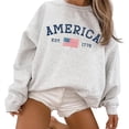 thumbnail image 2 of America 1776 Minimal Patriotic Graphic Sweatshirt for Men and Women, 2 of 6