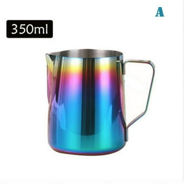 PENGXIANG Japanese Style Stainless Steel Garland Cup Garland Milk Jug Best Milk Frother Steamer Cup Easy to Read Creamer