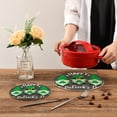 thumbnail image 7 of FREEAMG St.Patrick's Day Cute Gnome Heat Resistant Trivets Potholders 2PCS,Round Cotton Weave Handmade Pot Holder, Non-Slip Hot Mats Kitchen Dining Plate Mat, 7 of 7