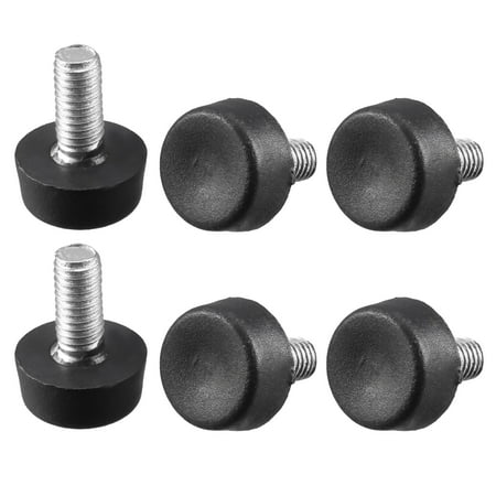 

Uxcell 6mm Thread Plastic Screw-On Type Furniture Glide Leveling Foot Black 6 Pack