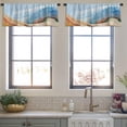 thumbnail image 4 of LALILO Kitchen Curtain Valance Space Boy Animal Art Artwork Rod Pocket Window Curtain 52"x 18" Set of 2, 4 of 7