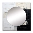thumbnail image 2 of Designart "Scandinavian Modernity Art In Black And Beige" abstract painting Square Mirror For Wall Decor - Large Black Square Printed Wall Mirror Art - Square Modern Wall Mirror, 2 of 5