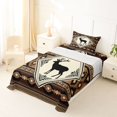 thumbnail image 5 of Manfei Classic Deer Grid Twin Sheets,Brown Check Pine Bedding,3-Piece,1 Fitted Sheet and 1 Pillowcase, 5 of 6