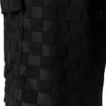 thumbnail image 6 of Ceisia Men Checkerboard Embossed Cargo Shorts Multi Pocket Drawstring Casual Bottoms Black S Gift, 6 of 8
