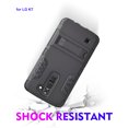 thumbnail image 4 of Value Pack for 5" LG K7, Tribute 5, Treasure LTE Built-in Kickstand 3-Layer Protections Hard Back Cover Shockproof Resistant Belt Clip Heavy Duty Impact Bumper Phone Case + [Black], 4 of 4