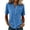 Blue, variant on Henley Shirts for Women Button V Neck Short Sleeve Tops Casual Loose Fit Plain T Shirts Summer Plus Size Clothes,Blue(XXL)