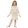 thumbnail image 6 of FORMRS Niños Bathrobe Unisex Hooded Robe Soft Plush Pajamas Sleepwear, Size 10-12T, Pink Seashell, 6 of 7