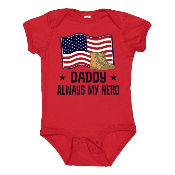 Inktastic Military Daddy Always My Hero Boys or Girls Baby Bodysuit