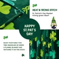 thumbnail image 2 of St Patricks Day Throw Blanket 50” X 60”, Clovers and Shamrocks Design Super Soft Flannel Fleece Blanket, Green Gnome Leaf Saints Blanket Decorations for Bed Couch Living Room Sofa (Shamrock), 2 of 6