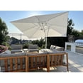 thumbnail image 6 of PURPLE LEAF 10' × 13' Patio Umbrella With Base White Cantilever Umbrella Square Outdoor Offset Umbrella Windproof with 360° Rotation for Garden Deck Pool, White, 6 of 13
