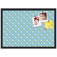 thumbnail image 2 of PinPix 27x19 Custom Cork Bulletin Board Blue - White Dots Poster Board Has a Fabric Style Canvas Finish, Framed in Blue - White Dots, by ArtToFrames (PinPix-345), 2 of 6