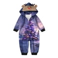 thumbnail image 3 of Penkiiy Family Matching Christmas Pajamas Set One Piece Striped Hooded Sleepwear Santa Claus Elf Onesie Outfit 12 Months Multicolor, 3 of 3