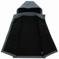 thumbnail image 3 of KVE Men's Softshell Vest Windproof Lightweight Golf Vest Outerwear with Pockets, Sleeveless Jacket for Sports Grey XX-Large, 3 of 9