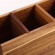 thumbnail image 2 of Portautensilios para encimera de cocina: Portautensilios grande para encimera con 4 compartimentos - Organizador de cubiertos de madera estilo rústico, 2 of 6