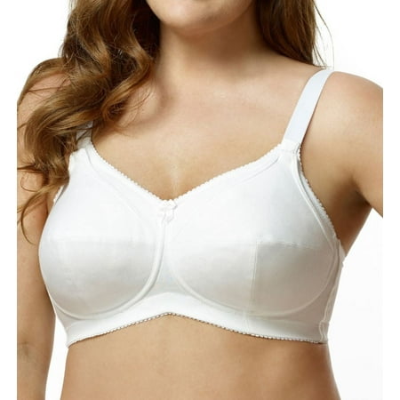 Women s Elila 1613 Cotton Cup Wireless Soft Cup Nursing Bra (White 32K)