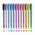 thumbnail image 1 of 12Pcs/Box Gel Pen Set Bright Rich Colors Strong Coverage Clip Design Ink Pens Paper Glass Wood Metal Artist Gel Pens, 1 of 7