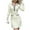 QR1-White, variant on Meichang Bodycon Sweater Dress for Women Long Sleeve Collar V Neck Button Up Knit Dresses Elegant Slim Fit Work Mini Dress