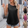 thumbnail image 1 of Sudadera con capucha,Camiseta sin mangas corta para mujer, cuello redondo, informal, mezcla de poliéster y elastano, ideal para uso diario y yoga, sopatenor, 1 of 9