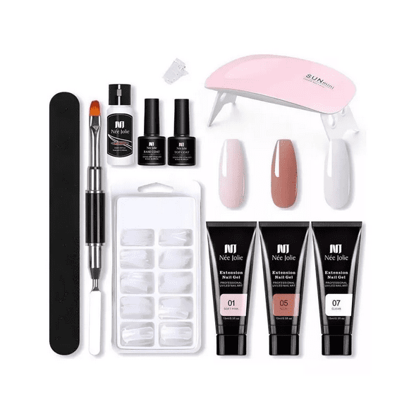 Kit Gel De Extención De Uñas Con Lámpara Uv