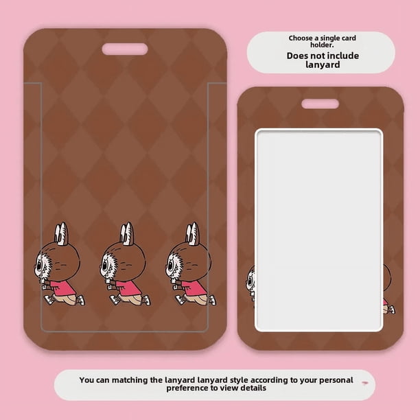 Estuche protector Cartoonsimple Labubu para estudiantes, campus, comida, dibujos animados, soporte para tarjeta de identificación de tránsito, accesorios, soporte para insignia, protección
