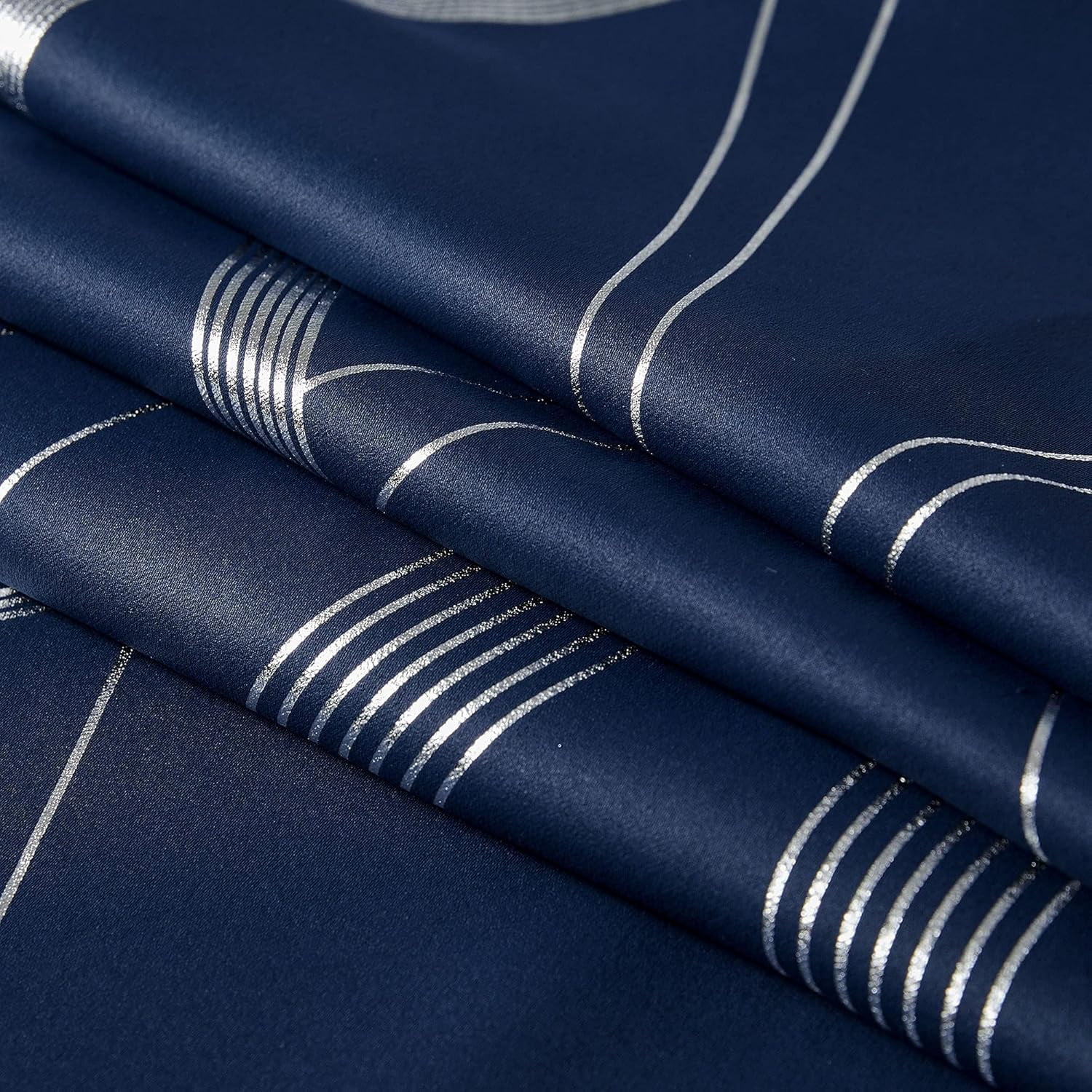2pcs 84in (L) x 52in (W) blackout curtains, thickened and encrypted material, suitable for bedrooms, dining rooms, living rooms, blackout, winter warmth, summer blackout, new home decoration （Blue）