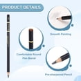 thumbnail image 3 of Uxcell 12Pcs Graphite Pencils, Round 12B Refill Wood-case Sketching Pencils Pre-sharpened Sketch Art Supplies for Home Office Classroom Artist Painting Sketching Study, Black, 3 of 7