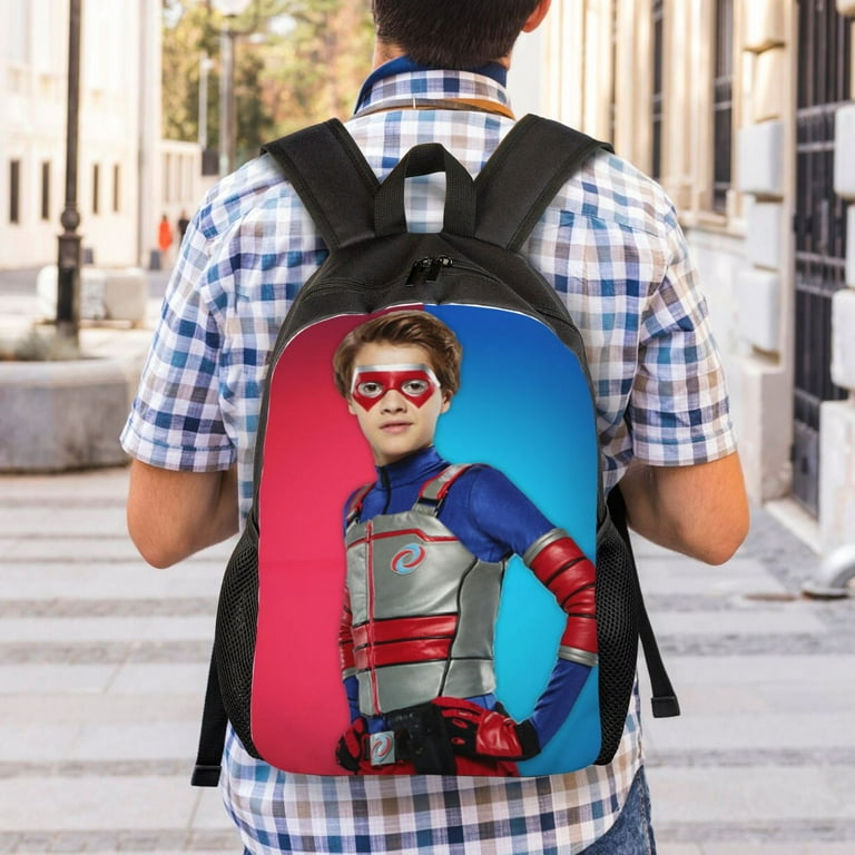 Henry Danger Cartoon Unisex Backpack Laptop School Bag College Student Satchel Lightweight Basic Daypack For Adult Teen Kids