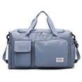 thumbnail image 1 of LHSHID Large Foldable Travel Duffel Bag, Sports Tote Gym Bag with Wet Pocket, Carry on Hospital Bags, Shoulder Weekender Overnight Bag for Women and Men, 1 of 6