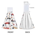 thumbnail image 3 of Haosy 2 Pack Kitchen Wash Cloths with Hanging Loops Absorbent Absorbent Quick Drying Hand Towels, Racing Car and Star, 3 of 7