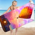 thumbnail image 2 of JeashCHAT Beach Towel Oversized , 30"x60" Balloon Graphic Beach & Pool Towel, Microfiber Sandproof Quick Dry Beach Blanket, Extra Large Bath Towel for Women Men, 2 of 4
