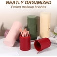 thumbnail image 5 of 7.87" Portable Makeup Brush Holder with Strap, Makeup Scrubber Holder Travel Cosmetic Brushes Case for Women Makeup Brushes Pencils Toothbrush Hand Cream, Gray Blue, 5 of 8