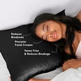 thumbnail image 2 of Kitsch Satin Pillowcase for Hair & Skin (19x26 Black, Standard/Queen (2 Pack)), 2 of 4