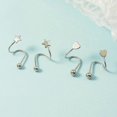 thumbnail image 2 of Cartilage Wrap Earrings Twisted Hoop Earrings For Women Spiral Earrings, 2 of 4