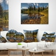 thumbnail image 4 of Designart Bright Clear Day and Clear Lake - Landscape Printed Throw Pillow - 12x20, 4 of 5