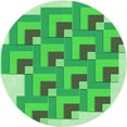 thumbnail image 1 of Ahgly Company Machine Washable Indoor Round Transitional Green Area Rugs, 3' Round, 1 of 7