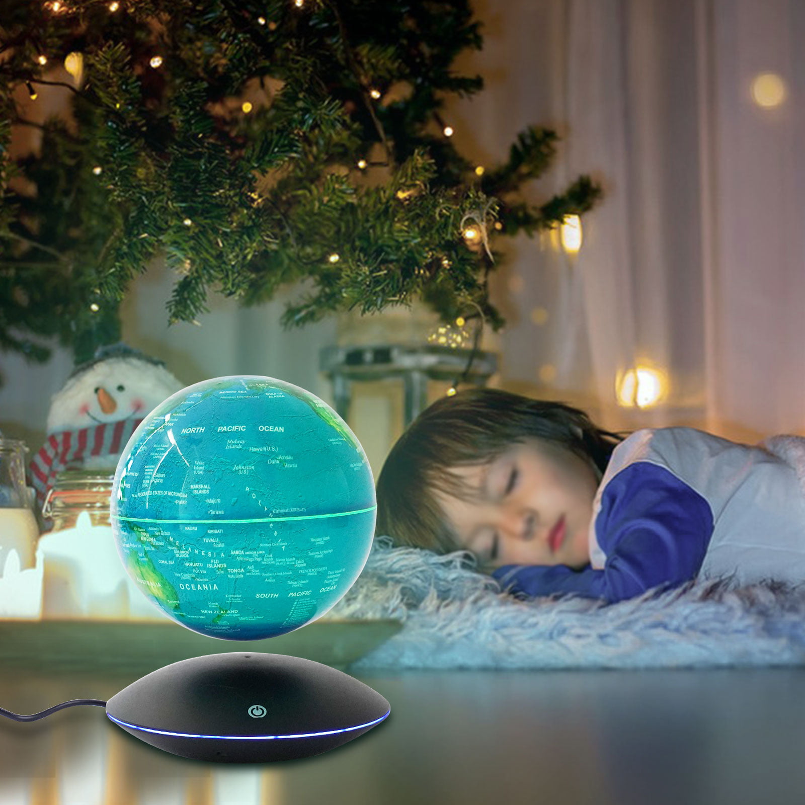 Loyalheartdy Magnetic Levitation Globe, 6 LED Multi-color