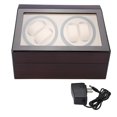 thumbnail image 2 of Automatic Rotating Watch Display Box, -Quiet Electric Motor Watch Winder For 4 Automatic Watches 6 Wristwatch Storage Display Case, 2 of 8
