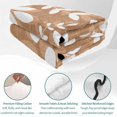 thumbnail image 4 of Quilts Twin Size, Brown Leaves Soft Comforter Bedding Set for Bed, Farmhouse Botanical Branch Vintage Boho Modern Lightweight Quilted Bedspread with Pillow Cover(2 Pieces) for All Season, 68x86 Inch, 4 of 9