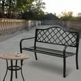 thumbnail image 3 of Patiojoy Outdoor Chair Garden Patio Bench Cast Iron Frame Black, 3 of 10