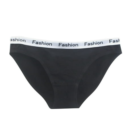 

6-Pack Womens Underwear Panties Lifting Briefs Letters Wide Brim Solid Color Panties Underwear