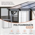 thumbnail image 3 of BaPiPro 8'x5' Hardtop Gazebo with Aluminum Frame & Polycarbonate Panel, Wall Mounted Gazebos Pergola, Outdoor Patio Grill Gazebo for Backyard, Garden, Deck, 3 of 8