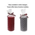thumbnail image 2 of 6" Mulberry Spice Scented Knit Pattern Pillar Candle, 2 of 5