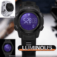 thumbnail image 4 of findtime Digital Watches for Men Pedometer Step Calorie Counter Watch 5ATM Waterproof Sport Military Tactical Watch Stopwatch Countdown Alarm Sports Distance Record, 4 of 7