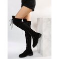 thumbnail image 1 of 2023 Autumn/winter New Arrivals Over-the-knee Boots With Lace-up Design & Side Zipper, Women's Fashion Boots, 1 of 4