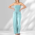 thumbnail image 6 of WTXUE Jumpsuits | Womens Casual Loose Overalls Sleeveless Wide Leg Long Pant Rompers with Pockets | 1 Piece Mint Green XL, 6 of 6