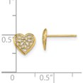 thumbnail image 3 of 10K FILIGREE HEART POST EARRINGS, 3 of 4