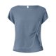 thumbnail image 2 of Gibobby Playera Corte clásico para Mujer Camiseta manga corta con cuello redondo informal color sólido suelto para mujer(Azul,G), 2 of 5