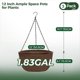 thumbnail image 4 of Maceta Colgante para Plantas de Exterior, Cesta Colgante para Plantas de Exterior con Cadena, Maceta Colgante de Tela de 25 cm., 4 of 5
