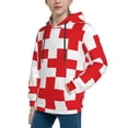 thumbnail image 2 of KLL Unisex Kids Boys Girls Hooded Pocket Pullover Hoodies-Red Cross 1, 2 of 5